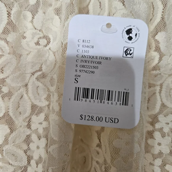 Free People Brielle Maxi Cream Lace Top - Picture 5 of 8